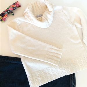 Talbots Cream Turtleneck Sweater 6x